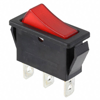 R4JBLKRILEF4 by E-Switch - ROCKER SWITCH SPST 20A 125V