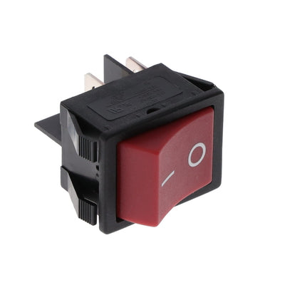 R5ABLKREDFF0 by E-Switch - ROCKER SWITCH DPST 20A 125V