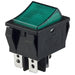 R5BBLKGRNEF1 by E-Switch - ROCKER SWITCH DPST 20A 125V