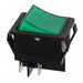R5BBLKGRNEF3 by E-Switch - ROCKER SWITCH DPST 20A 125V