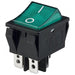 R5BBLKGRNFF3 by E-Switch - ROCKER SWITCH DPST 20A 125V