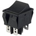 R5EBLKBLKEF0 by E-Switch - ROCKER SWITCH DPDT20A 125V