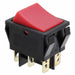 R5CBLKREDEF0 by E-Switch - ROCKER SWITCH DPDT20A 125V