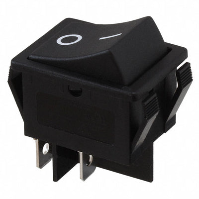 R5FBLKBLKFF0 by E-Switch - ROCKER SWITCH DPST-NO 20A 125V