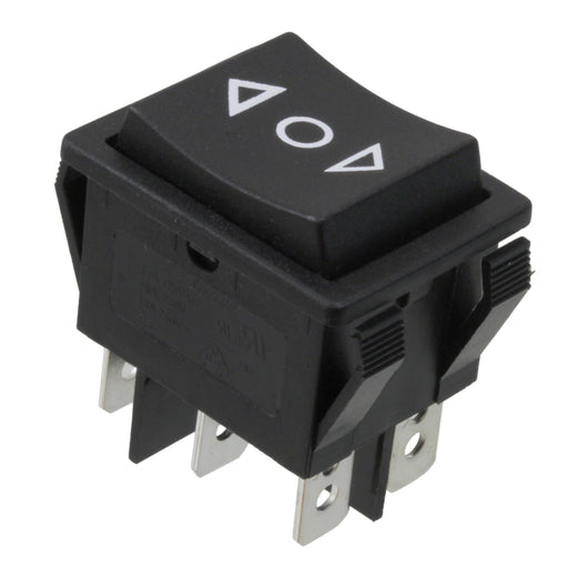 R5GBLKBLKHF0 by E-Switch - ROCKER SWITCH DPDT15A 125V