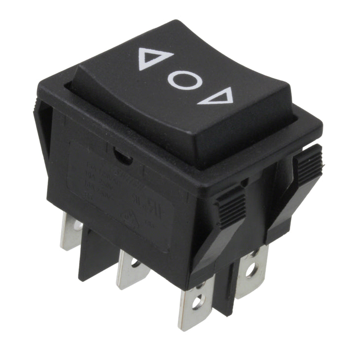 R5GBLKBLKHF0 by E-Switch - ROCKER SWITCH DPDT15A 125V