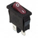 R6ABLKREDFF by E-Switch - ROCKER SWITCH SPST 10A 125V