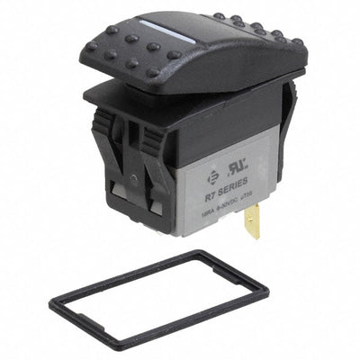 R711FA2-SXXX2BDRNW by E-Switch - ROCKER SWITCH SPST 16A 30V