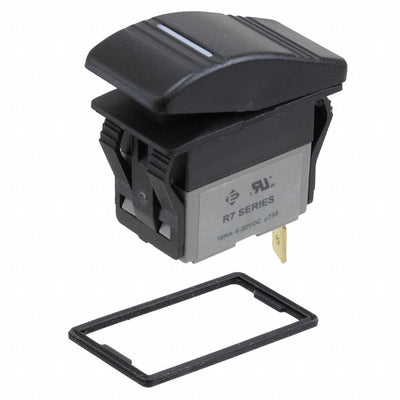 R711FC2-SXXX2BDGNW by E-Switch - ROCKER SWITCH SPST 16A 30V