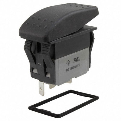 R712FB1-SXXXNBBNNX by E-Switch - ROCKER SWITCH SPDT 20A 125V