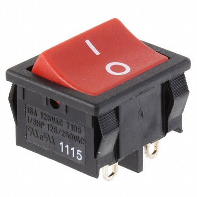 RA45HC1911 by E-Switch - ROCKER SWITCH DPDT16A 125V