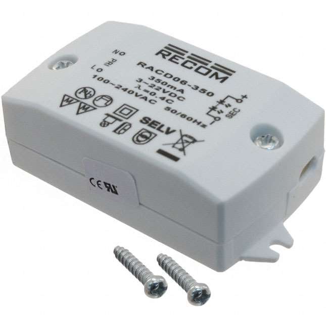 RACD06-350 by Recom Power - LED DRIVER CC AC/DC 3-24V 350MA