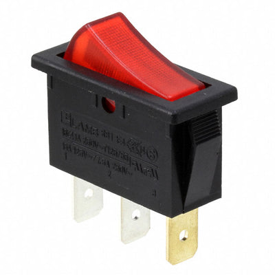 RB141C1000-114 by E-Switch - ROCKER SWITCH SPST 15A 125V