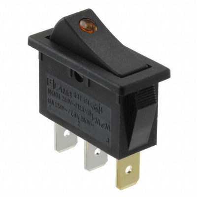 RB141C1100-224 by E-Switch - ROCKER SWITCH SPST 15A 125V