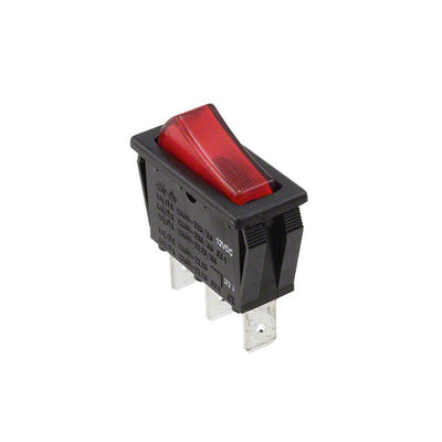 RB141D1000-114 by E-Switch - ROCKER SWITCH SPST 20A 125V