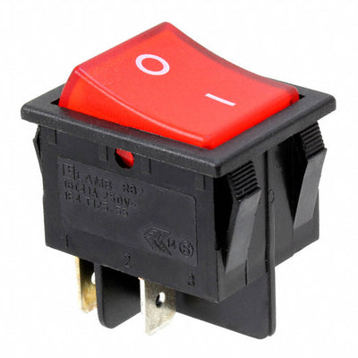 RB242C1021-114 by E-Switch - ROCKER SWITCH DPST 16A 125V