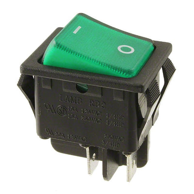 RB242D102R-137 by E-Switch - ROCKER SWITCH DPST 20A 125V