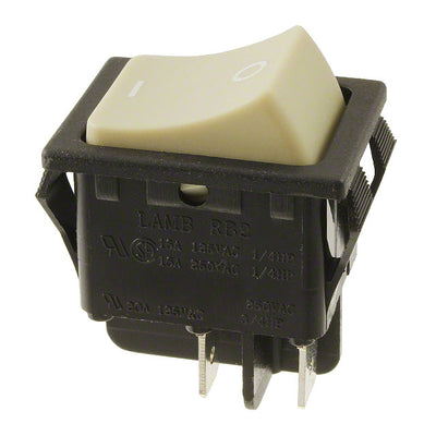 RB242D142R by E-Switch - ROCKER SWITCH DPST 20A 125V