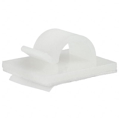 RB8L4 by HellermannTyton - CABLE CLIP C-TYPE NATURAL ADHESIVE