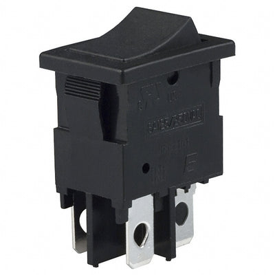 RC1083BBLKBLKEF by E-Switch - ROCKER SWITCH DPST 8A 125V