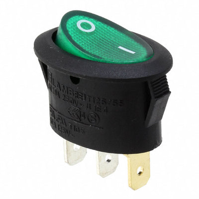RE11131021-134 by E-Switch - ROCKER SWITCH SPST 10A 125V