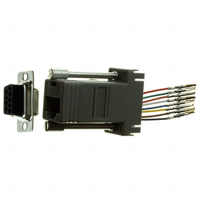 RJADK09S7080831 by NorComp Inc. - ADAPT DB9F TO RJ45 JACK GRAY