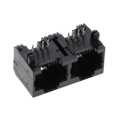 RJE392880400 by Amphenol ICC (Commercial Products) - RA, 8P8C, TWO PORT, NO SHIELD, N