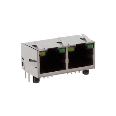 RJE392881410 by Amphenol ICC (Commercial Products) - RA, 8P8C, TWO PORT, WITH SHIELD,