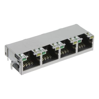 RJE72-488-1441 by Amphenol ICC (Commercial Products) - CONNECTOR MOD JACK 8P8C R/A SHIELDED