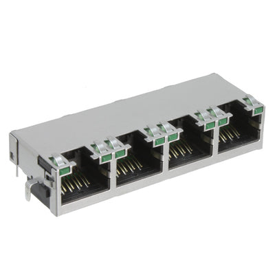 RJE72-488-1451 by Amphenol ICC (Commercial Products) - CONNECTOR MOD JACK 8P8C R/A SHIELDED