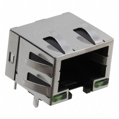 RJE73-188-00451 by Amphenol ICC (Commercial Products) - CONNECTOR MOD JACK 8P8C R/A SHIELDED