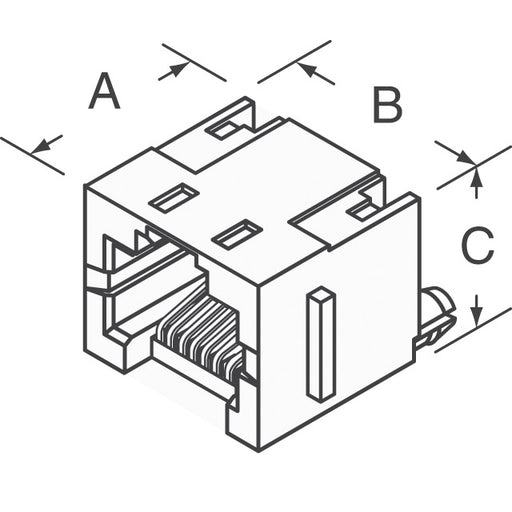 RJE061881320 by Amphenol ICC (Commercial Products) - CONNECTOR MOD JACK 8P8C VERT SHIELDED