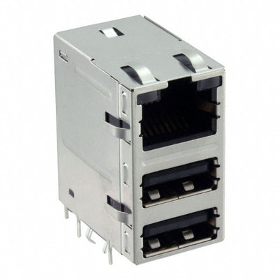 RJMG2310228A0ER by Amphenol ICC (Commercial Products) - CONNECTOR JACK 1PORT 1000 BASE-T PCB