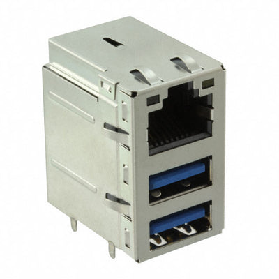 RJMG241102670CR by Amphenol ICC (Commercial Products) - CONNECTOR JACK 1PORT 1000 BASE-T PCB
