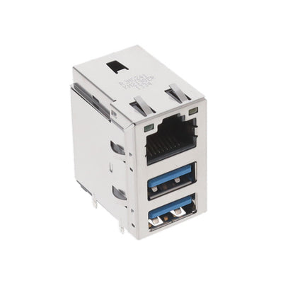 RJMG241KM2190ER by Amphenol ICC (Commercial Products) - RJMAG 1000 BASE-T STACK DUAL USB