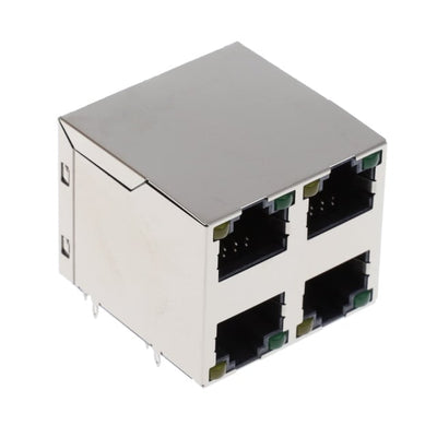RJSGE4886411 by Amphenol ICC (Commercial Products) - 8P8C, CAT5E, PRESSFIT, 2X2 STACK