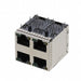 RJSGE4887411 by Amphenol ICC (Commercial Products) - 8P8C, CAT5E, PRESSFIT, 2X2 STACK