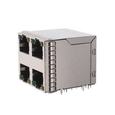 RJSGE4887441 by Amphenol ICC (Commercial Products) - 8P8C, CAT5E, PRESSFIT, 2X2 STACK