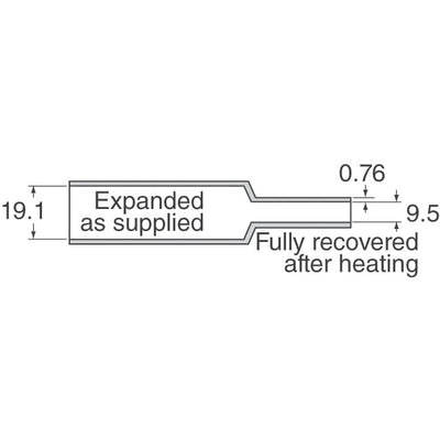 RNF-100-3/4-WHSPCS7316 by TE Connectivity Aerospace, Defense and Marine - HEATSHRINK 3/4"" WHITE