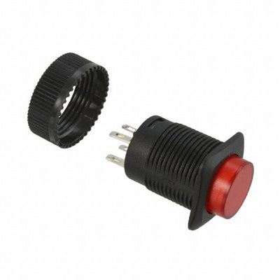 RP3508BBLKREDREDNS by E-Switch - PUSH SWITCH BUTTON SPST 3A 125V
