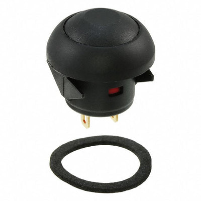 RP8100B1M1CEBLKBLKNIL by E-Switch - SWITCH PB SPST-NO 0.125A 125V