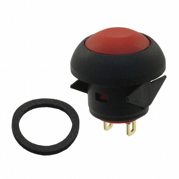 RP8100B1M1CEBLKREDNIL by E-Switch - SWITCH PB SPST-NO 0.125A 125V