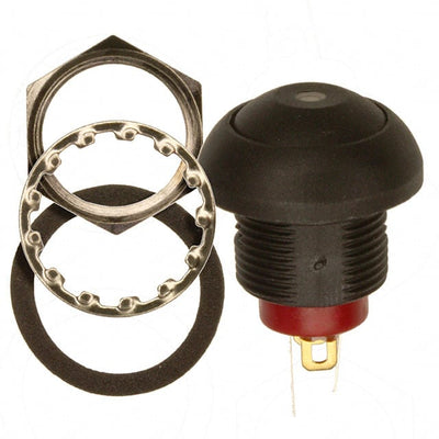RP8100B2M1CEBLKBLKWHT by E-Switch - SWITCH PB SPST-NO 0.125A 125V