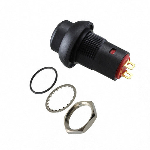 RP8201B2M1CEBLKBLKNIL by E-Switch - PUSH SWITCH SPST 0.1A 24V