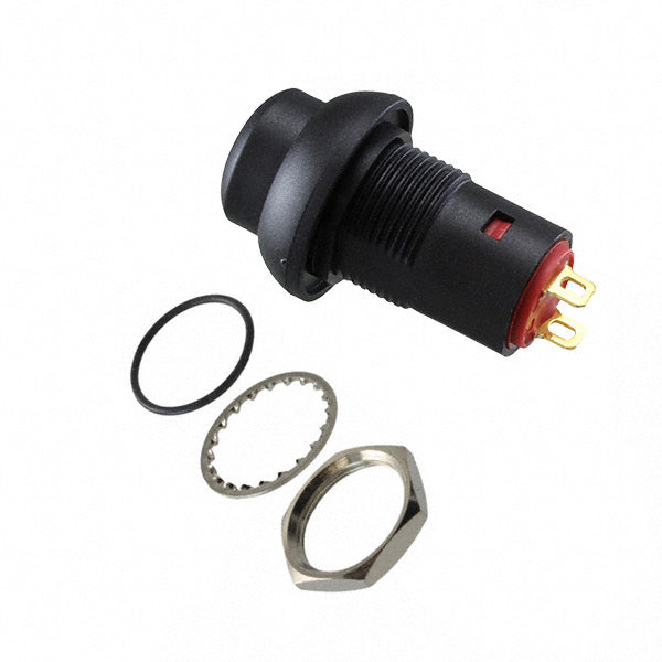 RP8201B2M1CEBLKBLKNIL by E-Switch - PUSH SWITCH SPST 0.1A 24V