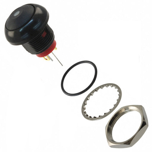 RP8300B2M1CEBLKBLKBLU by E-Switch - SWITCH PB SPST-NO 200MA 250V