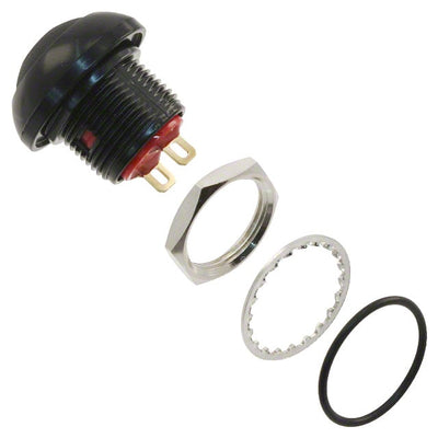 RP8300B2M1CEBLKBLKNIL by E-Switch - SWITCH PB SPST-NO 200MA 250V