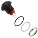 RP8300B2M1CEBLKBLKRED by E-Switch - SWITCH PB SPST-NO 200MA 250V