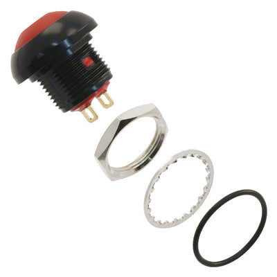 RP8300B2M1CEBLKREDNIL by E-Switch - SWITCH PB SPST-NO 200MA 250V