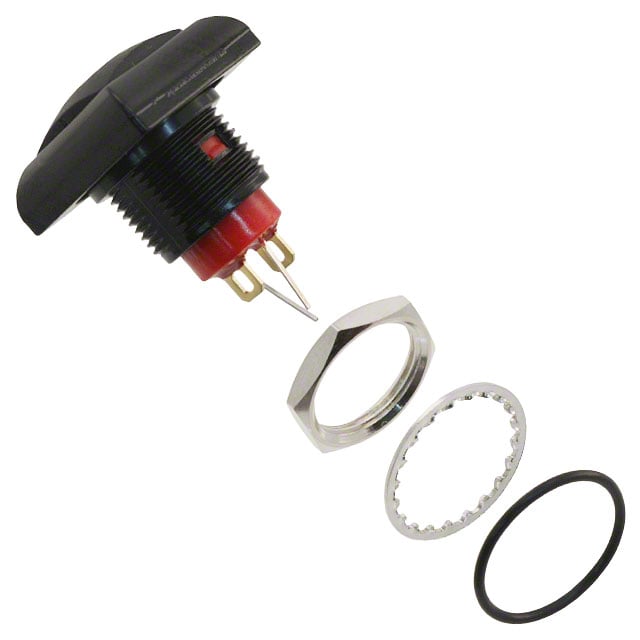 RP8400B2M1CEBLKBLKGRN by E-Switch - SWITCH PB SPST-NO 0.125A 125V